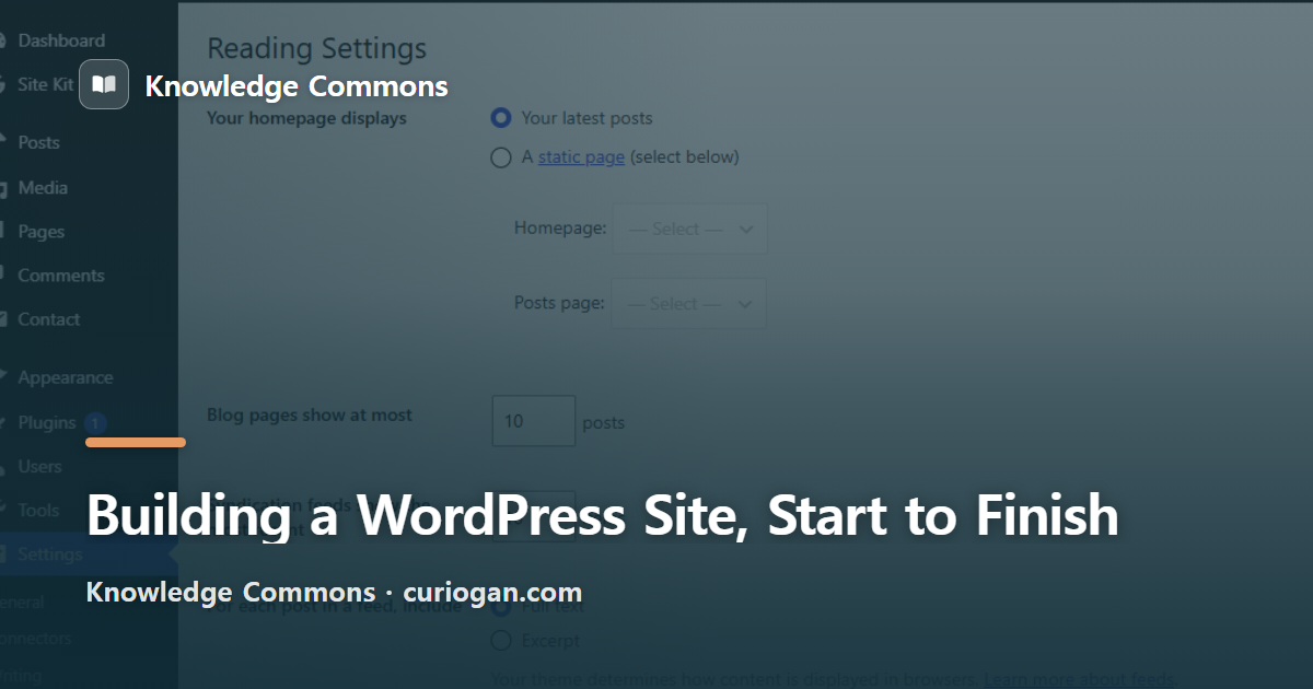 Building a WordPress Site, Start to Finish