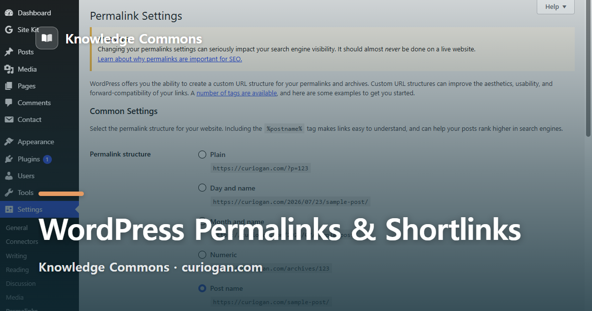 Set Your WordPress URLs Once: Permalinks and Shortlinks