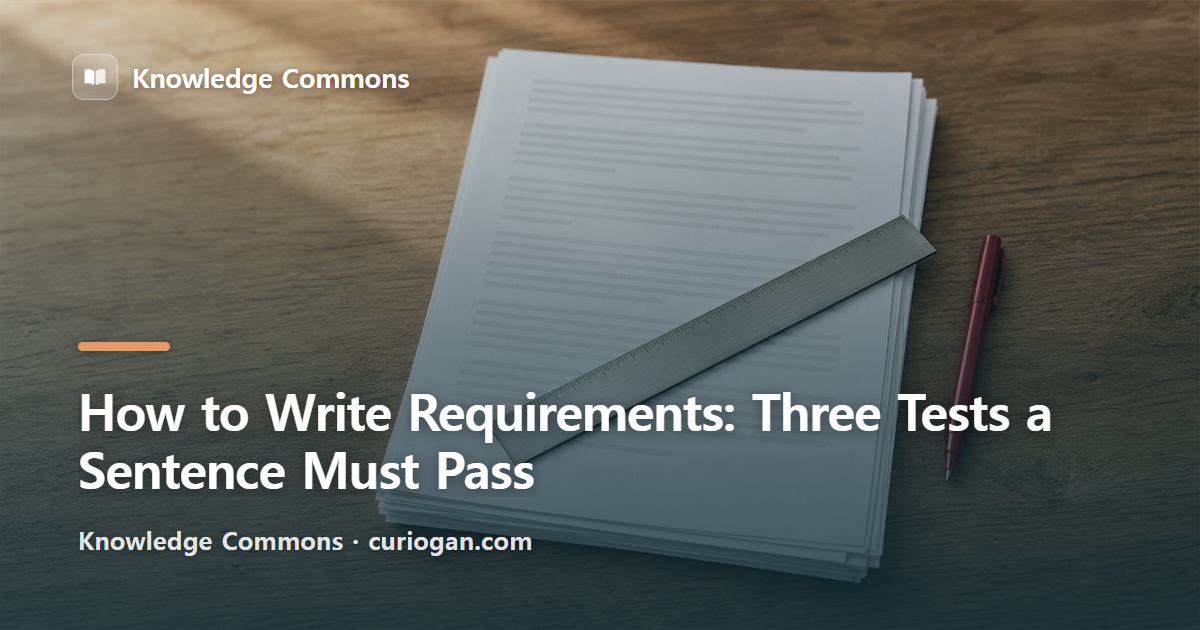 How to Write Requirements: Three Tests a Sentence Must Pass